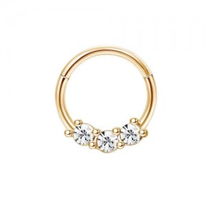 Piercing Septo Modelo 12 Segment Aço PVD Gold Piercing Septo Modelo 12 Segment Aço PVD Gold